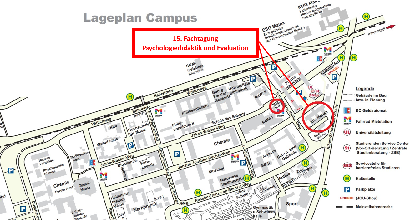 Campusplan JGU Mainz
